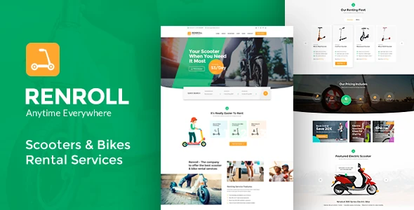 Renroll – Scooter & Bike Rentals WordPress Theme